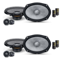 2 Pair Alpine R-Series R2-S69C 6x9" 300 Watts Component Car Audio Speaker
