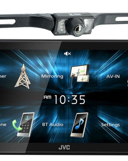 JVC KW-M180BT 2 DIN 6.75" Media Player USB Mirroring For Android Bluetooth + CAM900 Backup Camera