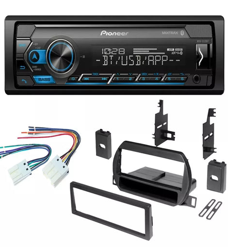 Pioneer MVH-S322BT Car Stereo Single Din Kit Fit 2002-2004 Nissan Altima