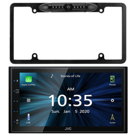 JVC KW-M180BT 2 DIN 6.75" Media Player USB Mirroring For Android Bluetooth + CAM1800 Backup Camera