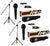 2 Peavey PV MSP1 Complete Microphone with Stand Kit XLR Cable Included