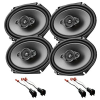 Pioneer TS-A682F 6" x8" Front\Rear Speakers + Harness Fit 2001-2012 Ford Escape