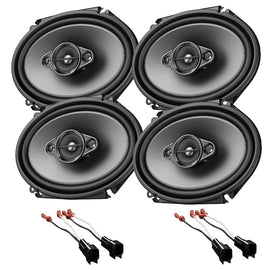 Pioneer TS-A682F 6" x8" Front\Rear Speakers + Harness Fit 2001-2012 Ford Escape