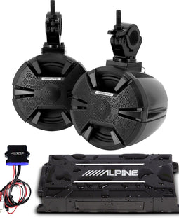 Alpine PSS-SX01 UTV 6 1/2" Speakers Pod, 4 Channel Amp & Bluetooth Controller