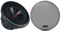 Alpine R2-W12D4 2250W 12" R-Series Dual 4-Ohm Car Subwoofer + KTE-12G.3 Grille