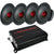 Cerwin Vega CVP1400.4 4 CH 1400W Amplifier & 2 PROMID65P 500W 6.5" Mid-Range Car Speakers Bundle