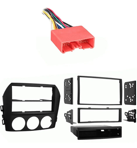 Fit Mazda Miata MX-5 06-08 Multi DIN Stereo Harness Radio Install Dash Kit