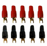 Install Bay US410 Barrier Spade Terminal 4 Gauge #10 Nickel 5 Red 5 Blk