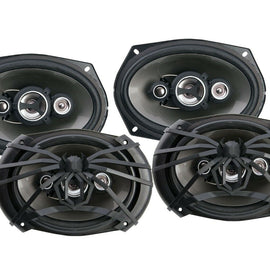 2 Soundstream AF.694 Arachnid Series 6"x9" 4-Way Speaker Pair, w/ Special Speaker Grilles