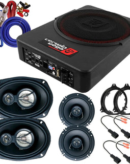 Cerwin Vega 6.5 & 6x9" Speakers & 10" Powered Subwoofer Fit 2004-15 Nissan Titan