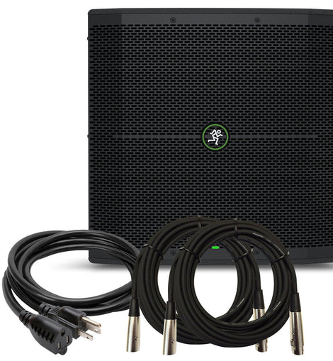 Mackie Thump118S 1400 Watt 18-inch Powered Subwoofer + 2 MR DJ Cables