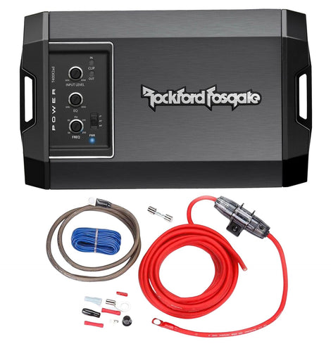 Rockford Fosgate T400X2AD 2Channel 400W Class AD Compact Amplifier + Amp Kit