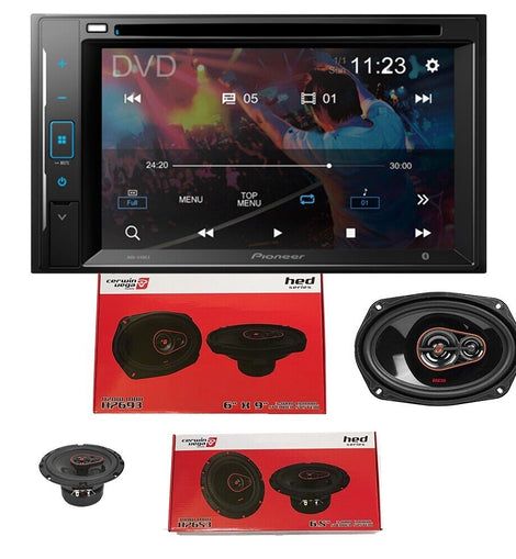 Pioneer AVH-241EX Double DIN DVD + Cerwin Vega H7653 6.5