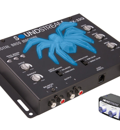 Soundstream BX-23Q Digital Bass Reconstruction Processor w/ 3-Band Bass Equalizer & LED Lighting