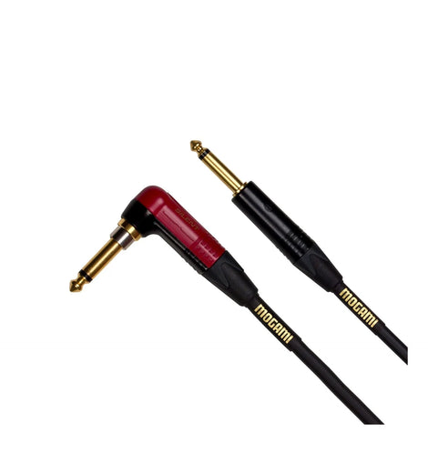 Mogami GOLD INST SILENT R 25 Gold Instrument Silent Straight to Right-Angle Cable - 25'