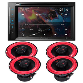 Pioneer AVH-241EX Double DIN DVD + 2 Cerwin Vega V465 6 1/2" 400W coaxial speakers