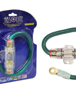 Absolute ANLPKG0GR Power Cable and In-Line ANL Fuse Kit (Green)