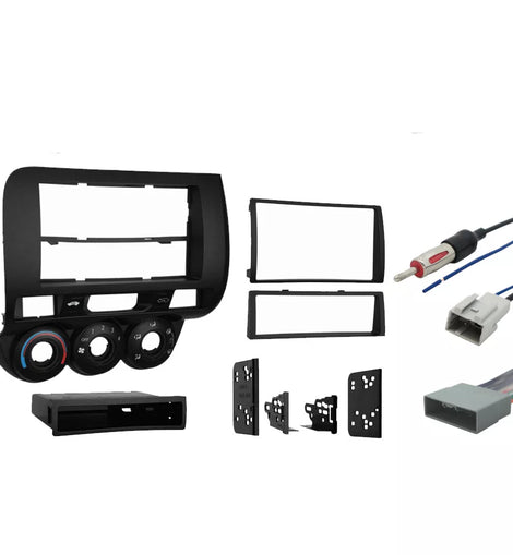 Fit Honda 2007-2008 Single or Double DIN Stereo Harness Radio Install Dash Kit