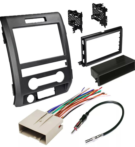 Single-Double DIN Radio Car Stereo Dash Install Kit for 2009-2014 Ford F-150