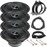 Alpine 6.5" Front Rear Door Speakers + 2 TSB920 Adapter & harness Fit 01-07 Toyota Sequoia