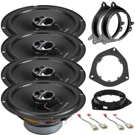 Alpine 6.5" Front Rear Door Speakers + 2 TSB920 Adapter & harness Fit 01-07 Toyota Sequoia