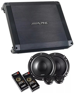 Alpine BBX-T600 2 Channel Car Audio Amplifier & 300W 6-1/2" Component Speakers