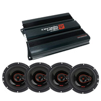 Cerwin Vega CVP1200.4D 4CH Amplifier + 2 H7653 6.5" Car Speakers