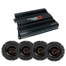 Cerwin Vega CVP1200.4D 4CH Amplifier + 2 H7653 6.5" Car Speakers