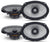 2 Pair Alpine R-Series R2-S69 300 Watts 6x9" 2-Way Coaxial Car Audio Speakers