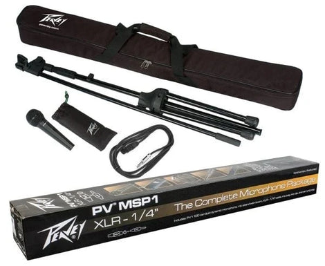 Peavey PV MSP1 Complete Microphone with Stand Kit 1/4