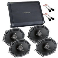 Alpine BBX-F1200 4CH Amplifier + 2 6x8" Speakers Fit 1999-2014 Ford F150