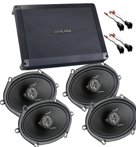 Alpine BBX-F1200 4CH Amplifier + 2 6x8