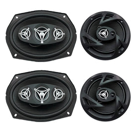 EF-694 6"x9" Front & EF-653 6.5" Rear Door Speakers Fit 2015-2024 Ford F-150