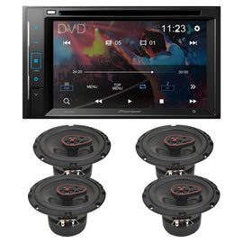 Pioneer AVH-241EX Double DIN DVD + 2 Pair H7653 6.5" 340W