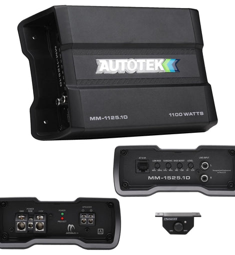 AUTOTEK MM-1125.1D 1100 Watt 1-Ohm Stable Compact Mono Amplifier