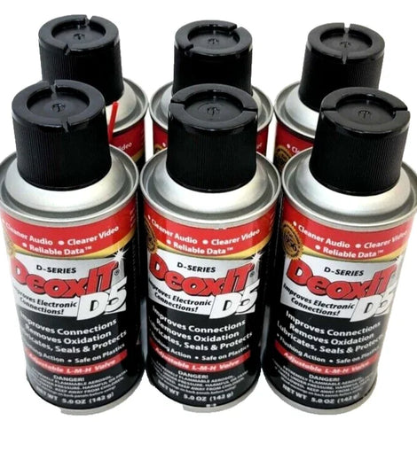 6 DeoxIT D5S-6 Contact Cleaner Non-Flammable No-DRIP 5% Spray 5 oz