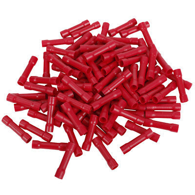 Install Bay RNBC-1 Red Nylon Butt Connector 22-18 Gauge Package of 1000