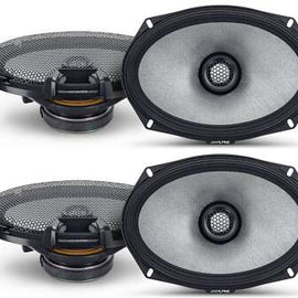 4 Pack Alpine R2-S69 300 Watt 6x9" Car Audio Coaxial 2-Way Speakers