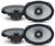 4 Pack Alpine R2-S69 300 Watt 6x9" Car Audio Coaxial 2-Way Speakers