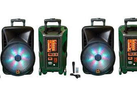 2 Mr. Dj USA DJ18BAT 18" 5000W Max Power Speaker with Built-In Bluetooth & Battery