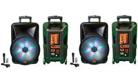 2 MR DJ USA DJ18BAT 18" 5000W Max Power Speaker with Built-In Bluetooth & Battery