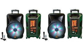 2 MR DJ USA DJ18BAT 18" 5000W Max Power Speaker with Built-In Bluetooth & Battery