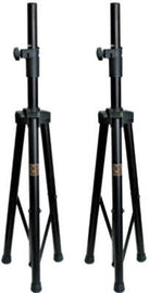 2 MR DJ SS300B Speaker Stand with Road Carrying Bag Universal Black Heavy Duty Folding Tripod PRO PA DJ Home On Stage Speaker Stand Mount Holder with Road Carrying Bag