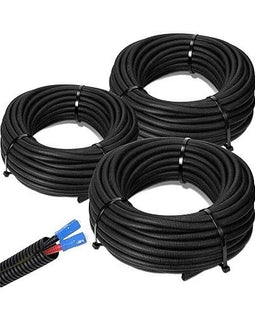 300 FT (100 Feet Each Roll) 1/4" & 3/8" & 1/2" Split Loom Wire Tubing Hose Cover Auto Home Marine