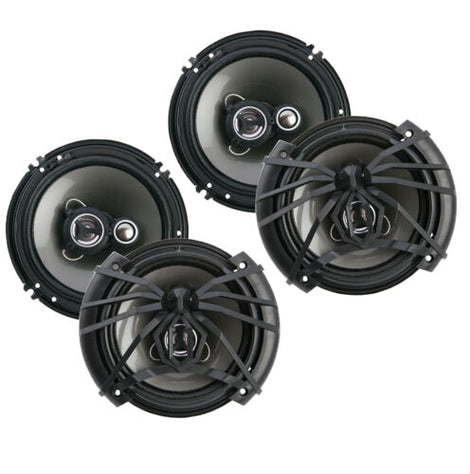 2 Soundstream AF.653 Arachnid Series 6.5″ 3-Way Speaker Pair, w/ Special Speaker Grilles