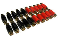 MR DJ MDFF100-10 Female-to-Female RCA Barrel Connector Red & Black (10 Pack)