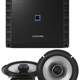 Alpine S2-A36F 600W Class-D 4-Channel Car Amplifier & S2-S65 6.5" Coaxial Speakers