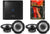 Alpine S2-A36F 600W 4CH Amplifier & 2 S2-S65 6.5" Speakers & KIT10 AMP Kit