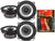 2 Pair Alpine S2-S50 S-Series 5.25" Coaxial Speaker & KIT10 Installation AMP Kit