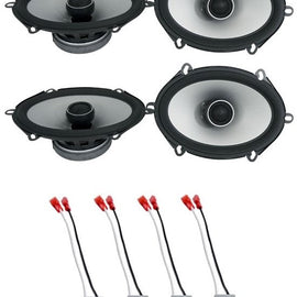 Front+Rear Alpine S2-S68 6x8" Speaker Fit 1997-2001 Mercury Mountaineer